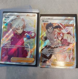 Bruno and Bede full art trainer pokemon TCG mint